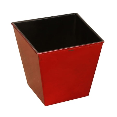 Cheungs 5.25 in. Square Planter with A Tapered Body - Shiny Red PP-108SR